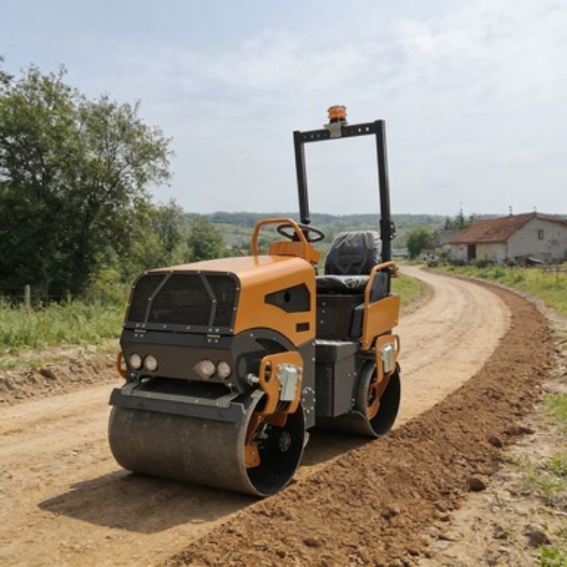 Heavy Equipment In Construction - Rullo Compattatore Vibrante per Lavori Pesanti,