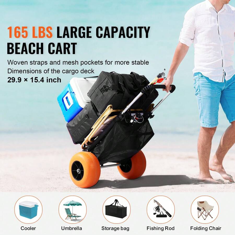 Carrello da Spiaggia con Grand - Heavy Equipment Tires recensione e prezzo